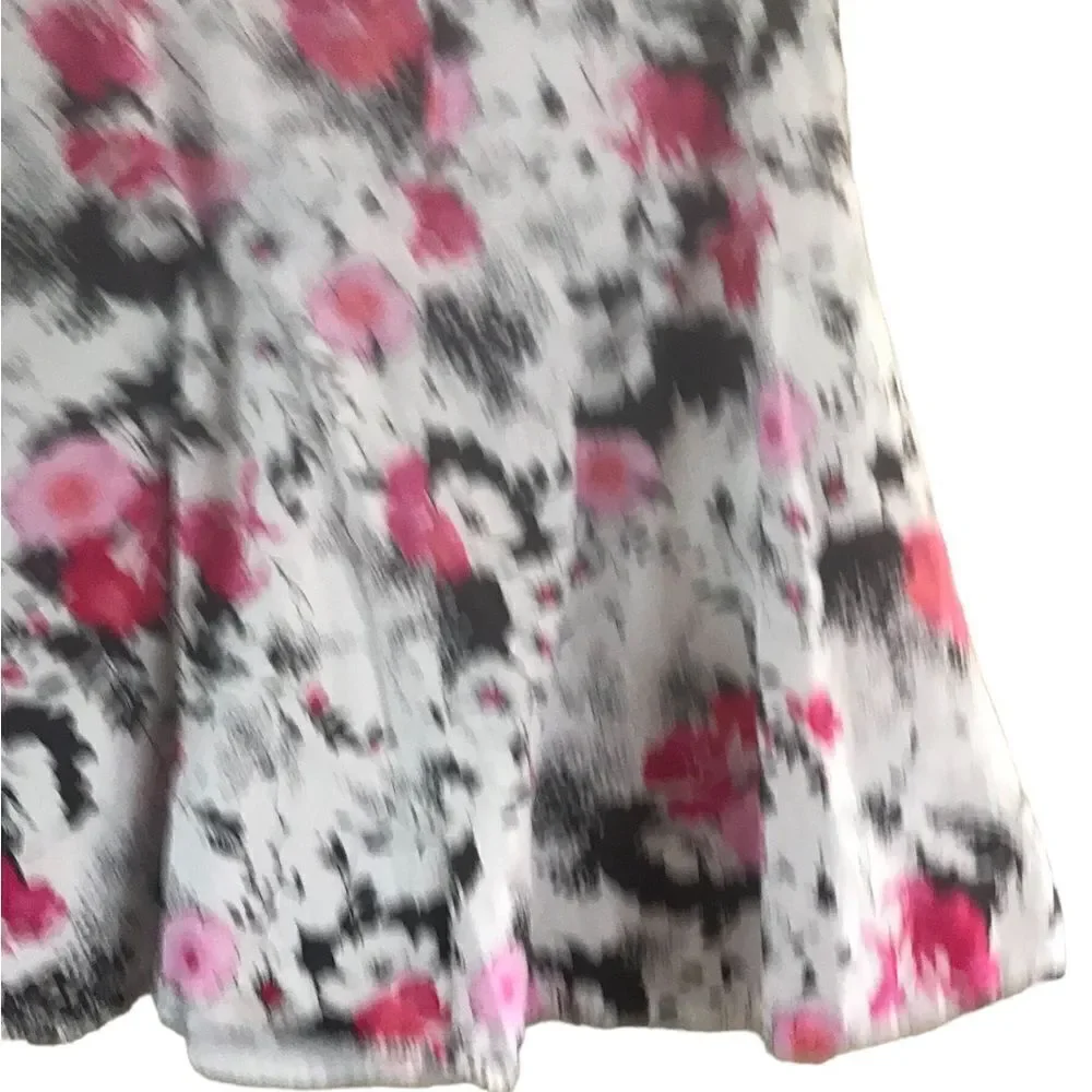 Amy Byer Size 16 Floral Skirt Pink White Brown